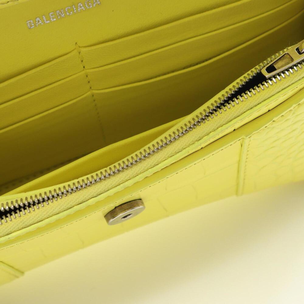 Balenciaga Hourglass Shoulder Bag, Leather, Women's, Yellow, 656050 - Picture 5 of 10
